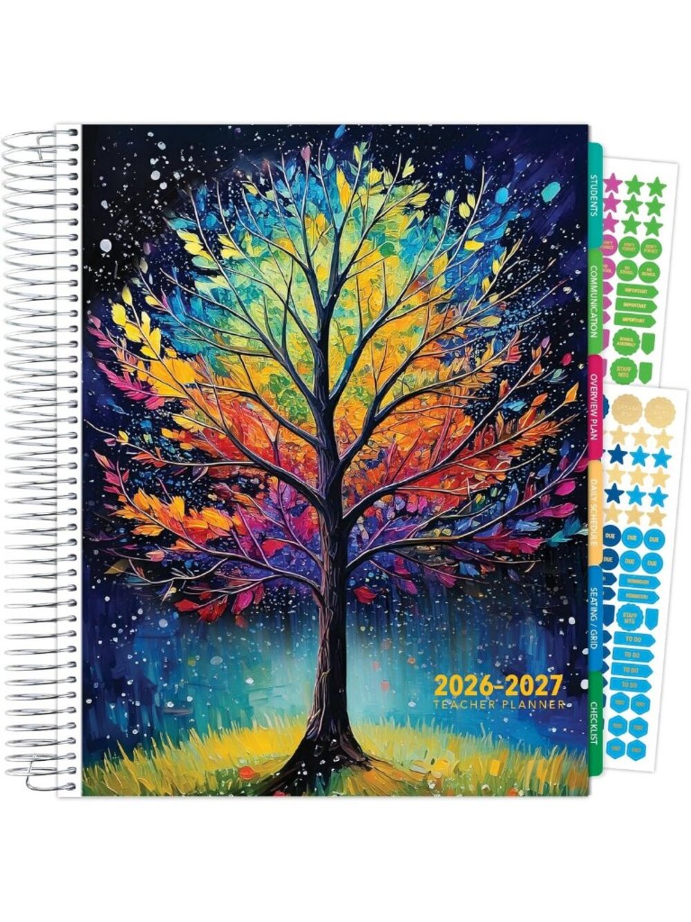 DELUXE TEACHER PLANNER Aug 2026-Jul 2027 8.5x11 Daily Weekly Monthly Organizers